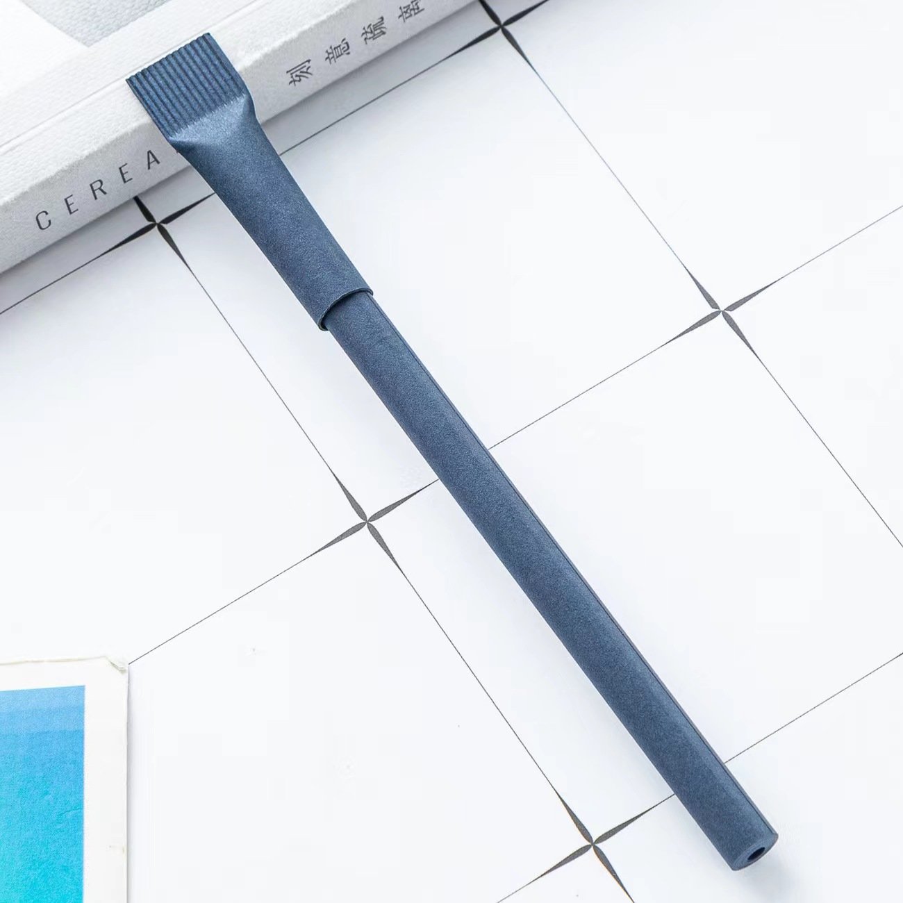 New Paper Tube Ballpoint Pen Printing Logo Kraft Paper Advertising Pen Paper Tube Roll Pen Creative Candy Color