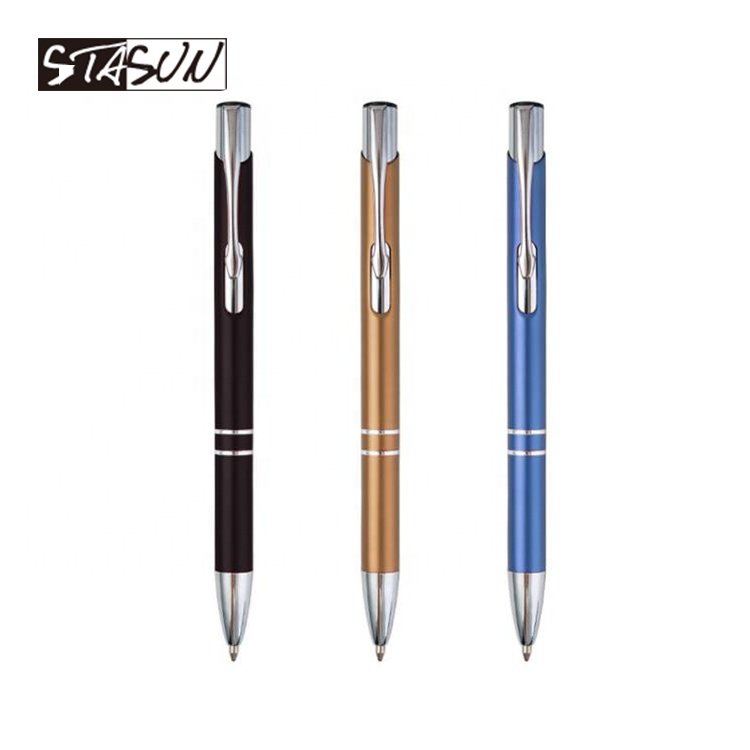 Promotional Hot Sell Colorful High Quality Custom Printing metal Retractable Ball Point Touch Screen Stylus Pen