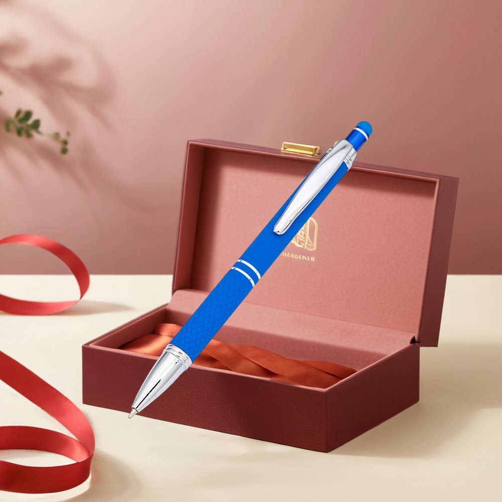 2-in-1 Ballpen Stylus Promotional Ballpoint Pen with Screen Function Metal Body for Advertising Gifts Factory Delivery