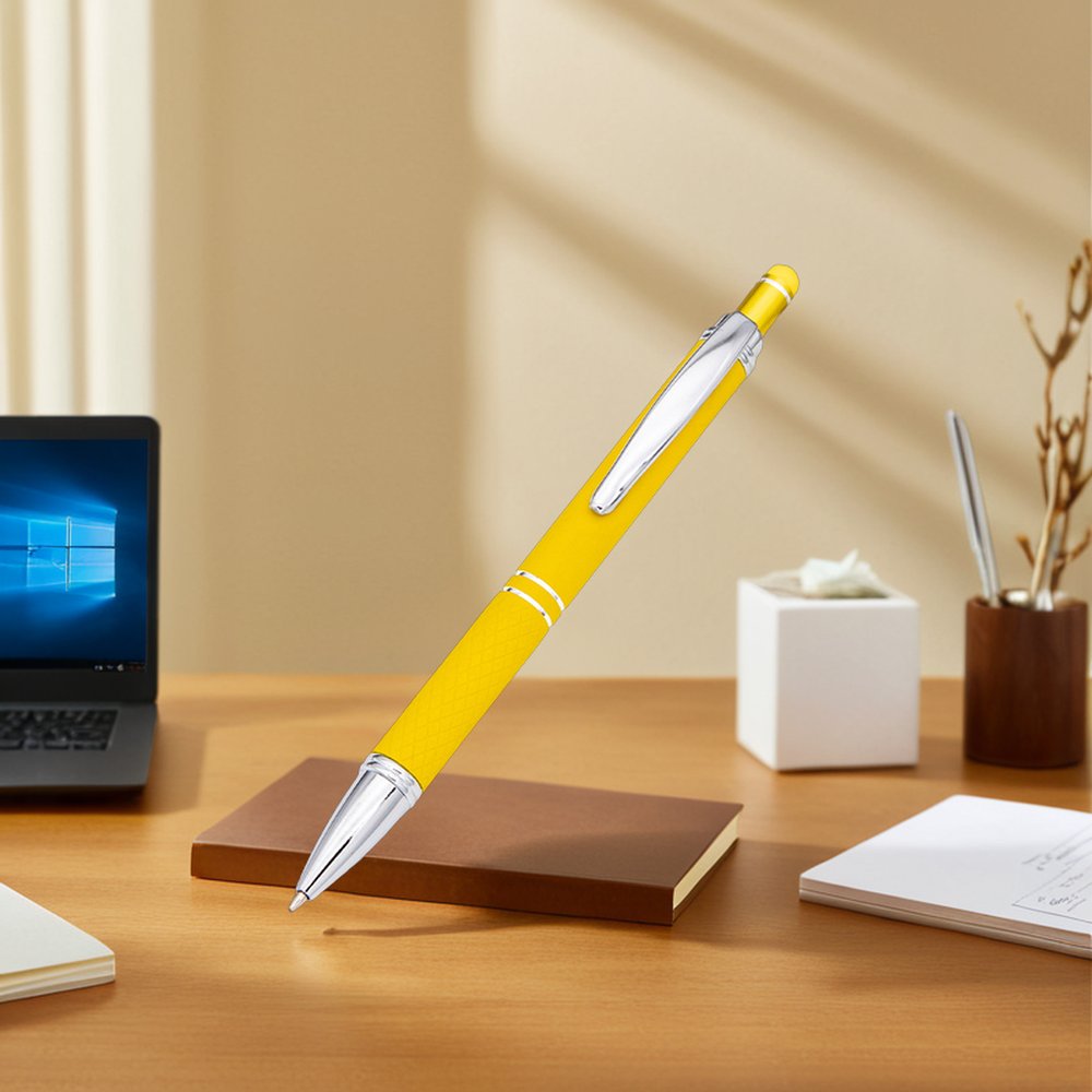 2-in-1 Ballpen Stylus Promotional Ballpoint Pen with Screen Function Metal Body for Advertising Gifts Factory Delivery