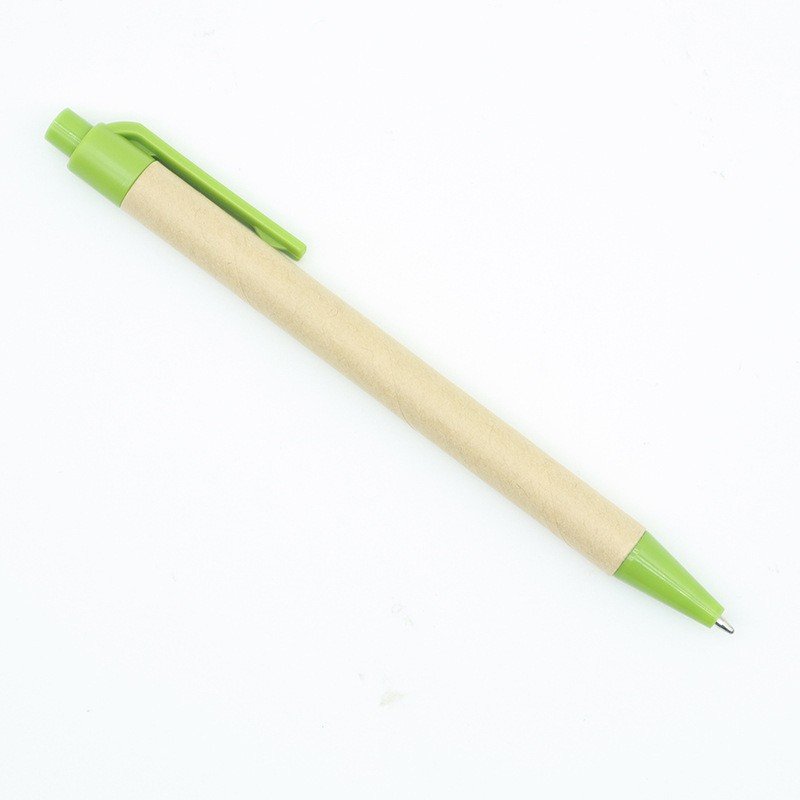 Creative Stationery Unique Design Plastic Ballpoint Pen Eco Friendly Custom Recycled Paper Kraft Ball Pen With Custom Logo