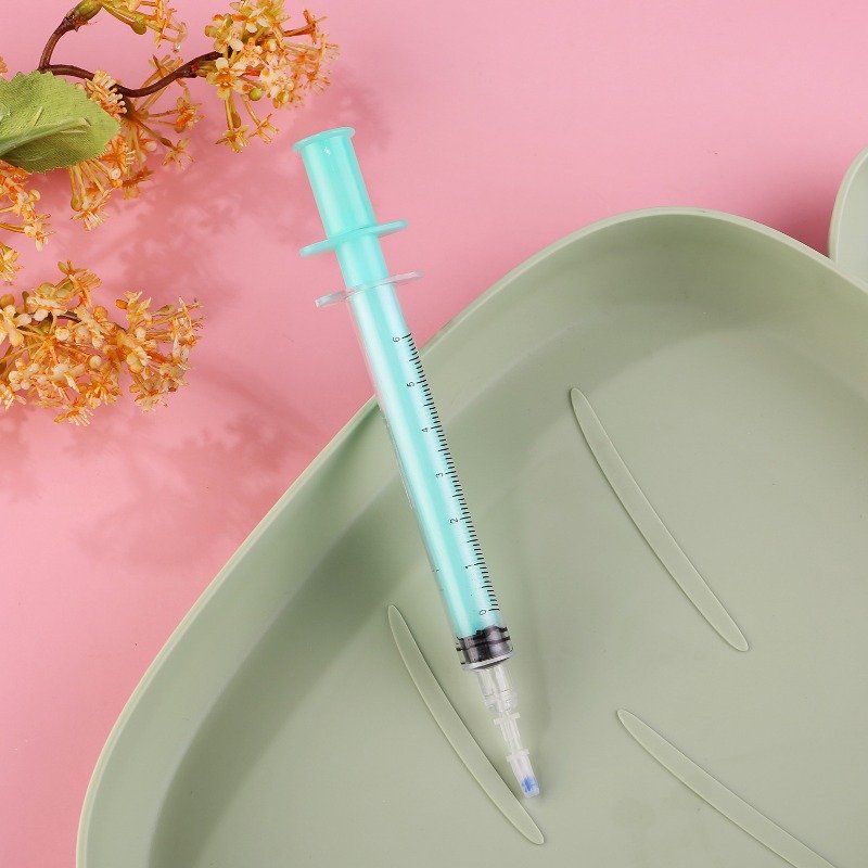 Creative needle tube gel pen school stationery syringe shape ball point pen April Fool's Day funny writing pen wholesale