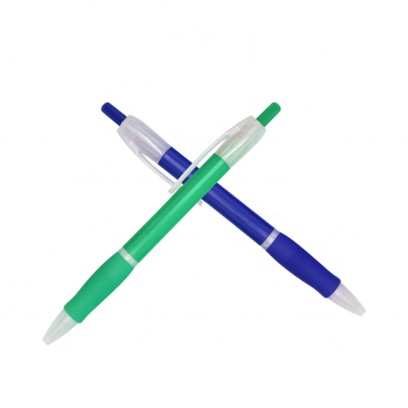 Becol Promotion soft rubber grip Plastic Ball Pen custom logo ballpoint pen for advertising