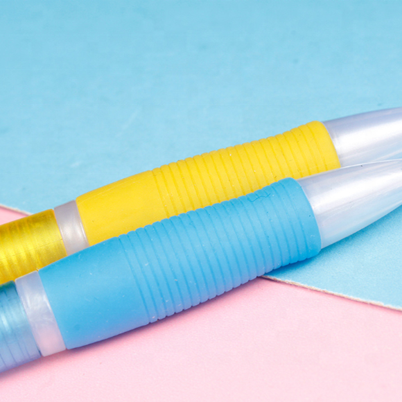 Becol Promotion soft rubber grip Plastic Ball Pen custom logo ballpoint pen for advertising