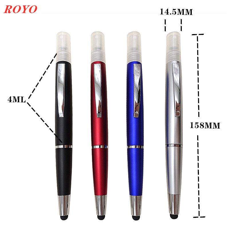 Hand Cleaning Perfume 3 in 1 Spray Disinfection Bottle Pen Plastic Ball Promotional Item Sprayer Pens Ballpoint Gel Pen