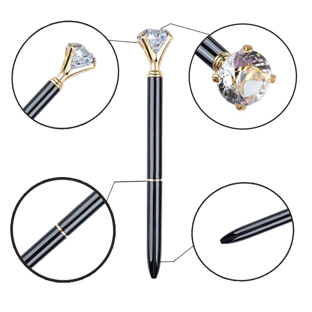 Diamond Pens Cute Beautiful Ballpoint Pens Crystal Diamond Pen for Women Wedding Bridal Shower Decor Gifts