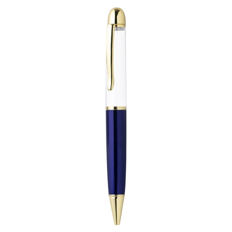 Golden Trim Clear Pen empty wishing bottle Nature quartz diy herbarium oil floating glittering Crystal Ball Pen big size