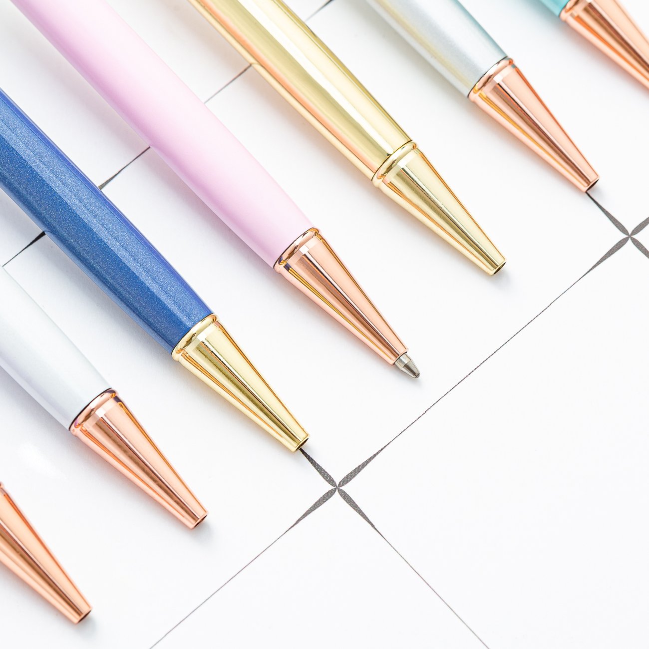 Promotion Personalised Glitter Floating Pen Colored Metal for Office Writing 1.0mm Width