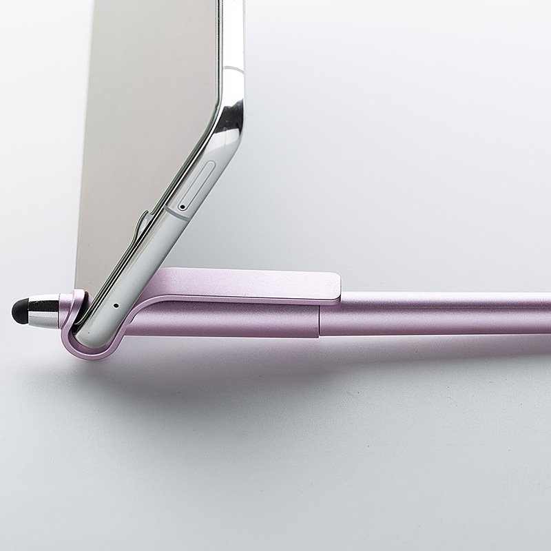 High Quality 3-in-1 Plastic Ballpoint Pens 0.5MM & 1.0MM Gel Ink Custom Logo Phone Holder Stylus Pen