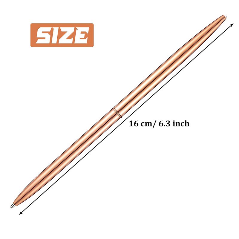 Hot Sale Designer Thin Ballpoint Pen Gold Metallic Rose Pens Premium with Black Ink for Office