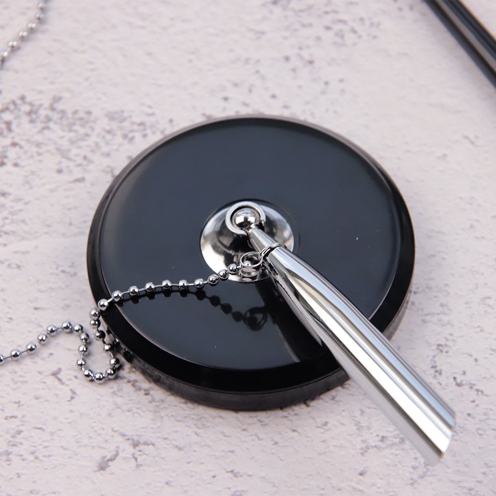 Black Ink Counter Signature Pen With Adhesive Pen Stand Base Boligrafos De Escritorio Banks Offices Table Pen With Chain