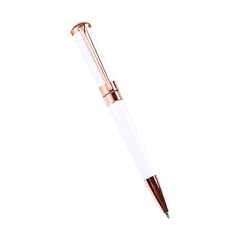 SHULI Branded Luxury Gift Promotion Twist Copper Pole Ball Point Pen Heavy Advertising Personalized Metal Pens With Custom Logo