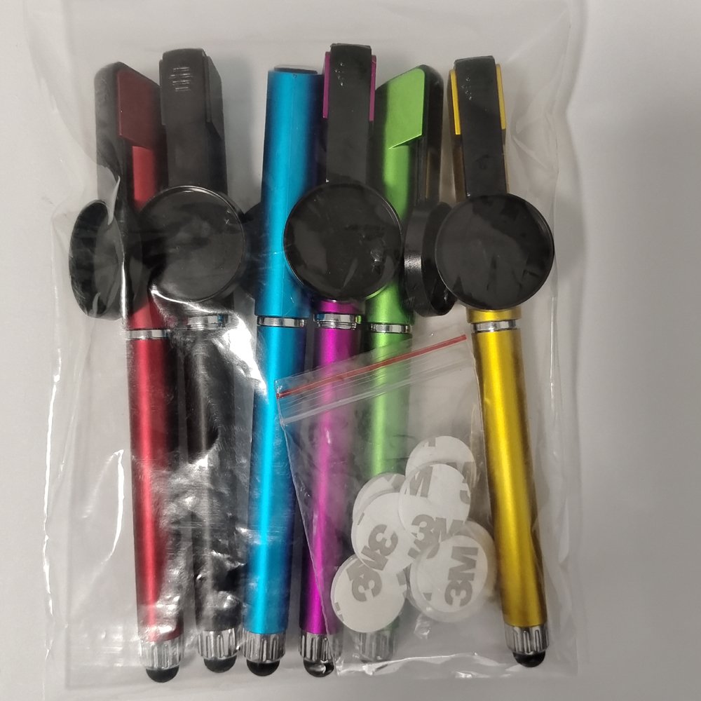 Custom Logo 4-Color Sublimation Stylus Pen Metal Ballpoint Pens Plastic Body Business Education Advertising Promotional Pen