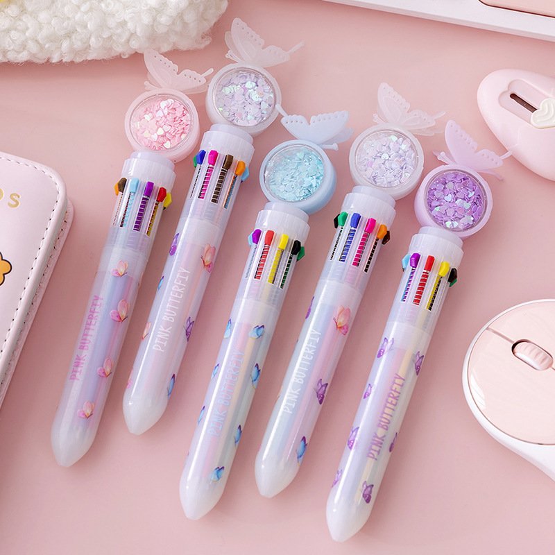 children's cute cartoon cute 10-color multicolor ballpoint pen
