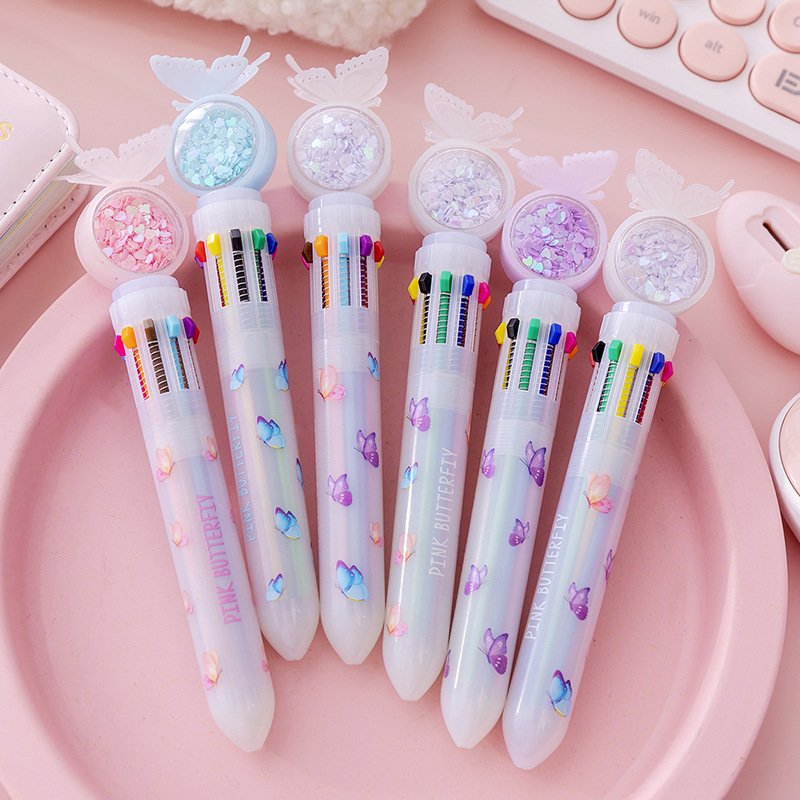 children's cute cartoon cute 10-color multicolor ballpoint pen