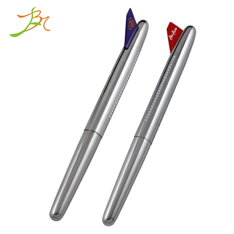 AirAsia space plane pen advertisement Silver Aviation Airplane Pens airline stewardess aerial ballpoint pen with empennage