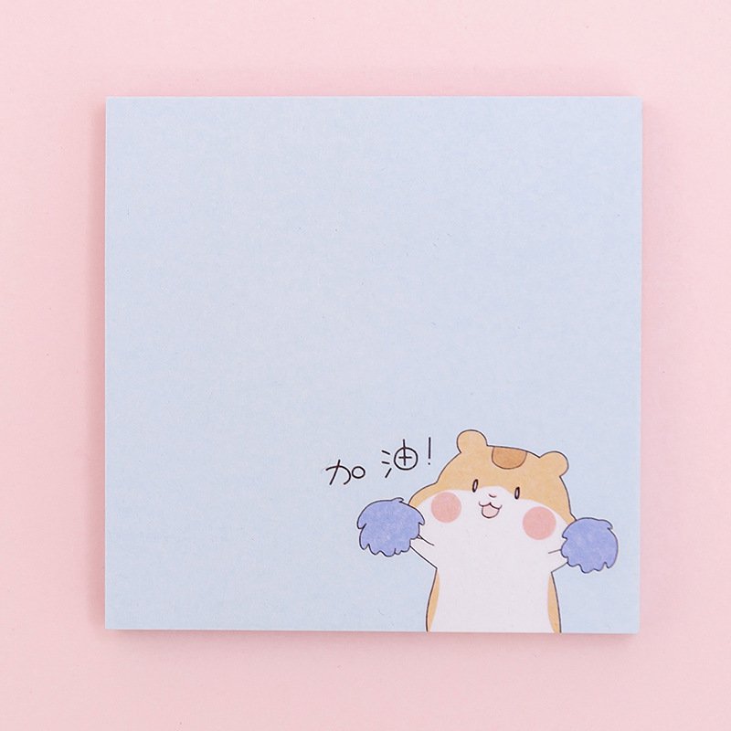 X1030-1 80sheets Sticky Note Kawaii Cartoon Hamster Paper Notepad Diary Scrapbooking Stickers Office School Stationery Notepads