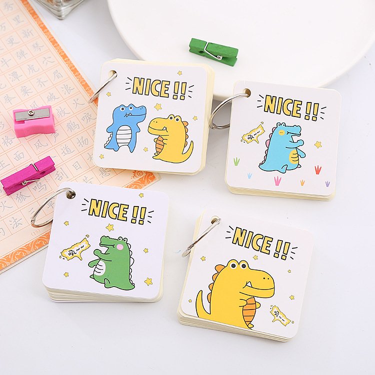 Cartoon Mini binder Coil Notebook note pads square School Office Supply