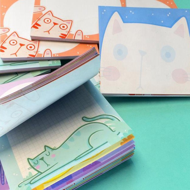 hot sale eco custom lovely cute memo pad print sticky note for planner with set