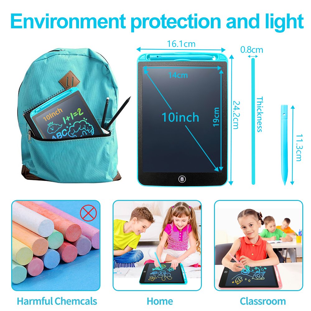 10 Inch LCD writing tablet digital drawing board doodle pad educational graphics drawing writing tablet for kids