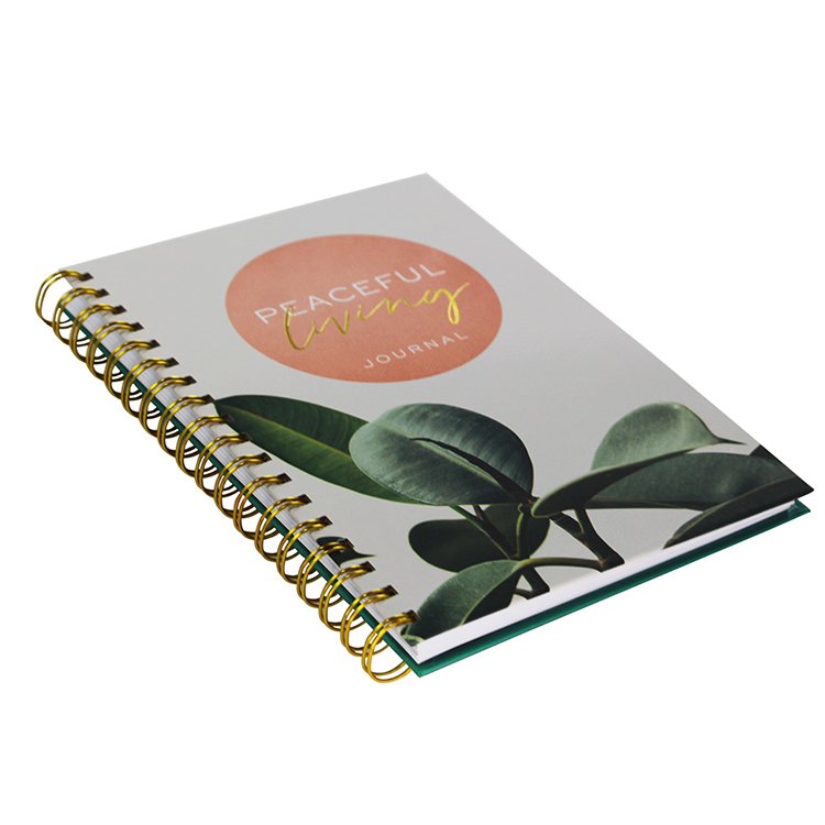 China Supplier Spiral Notebook Printing Custom Your Design Journal A5 Size Line Pages Wire-O Binding Notebooks