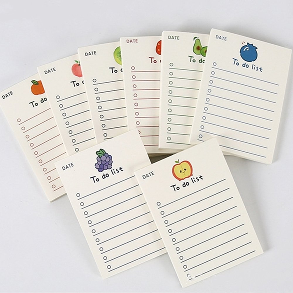 50 Sheets Note Pads NON-Sticky Memo Pads Small Paper Lined Notepad Single-Side Printed for Writing School Work Office Supplies