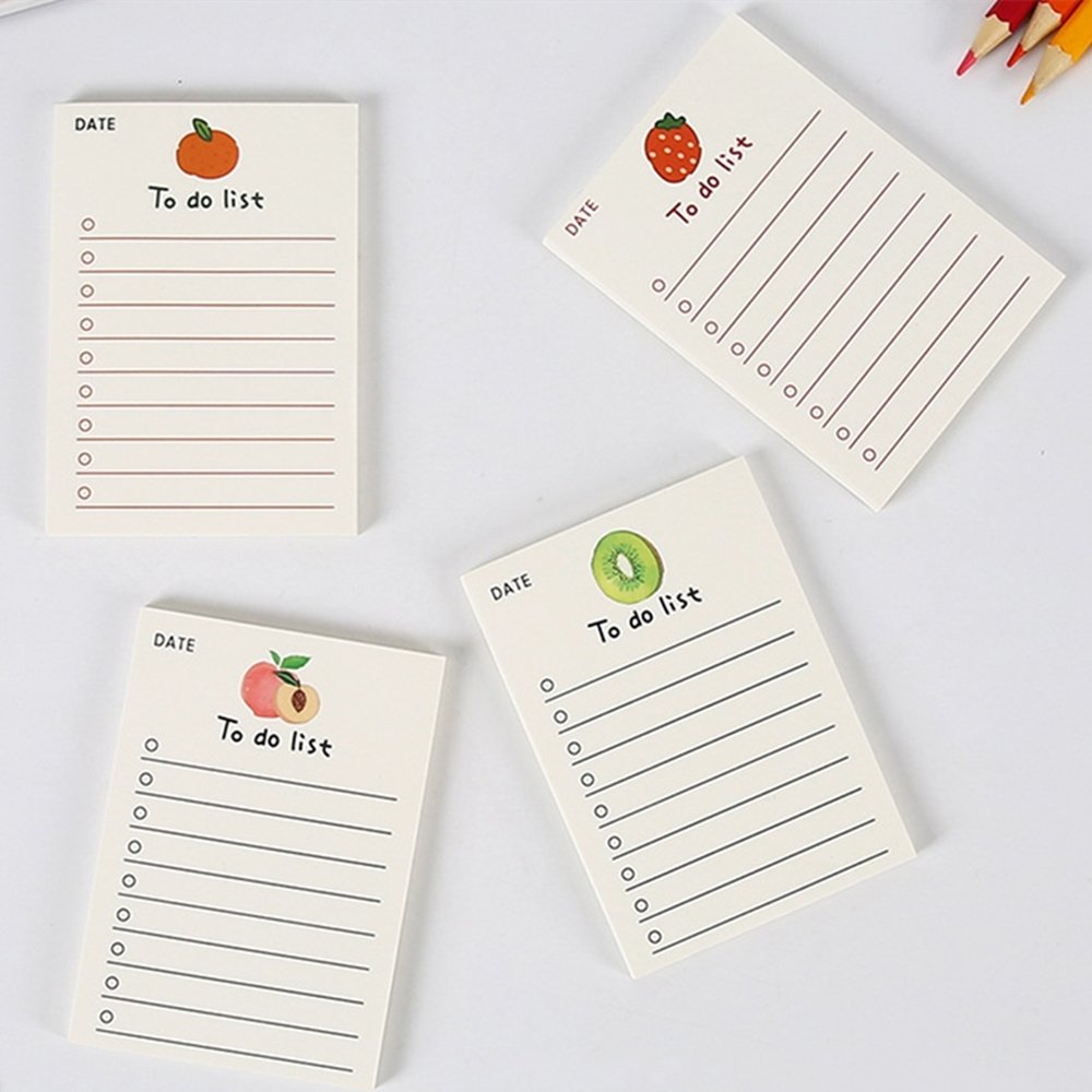 50 Sheets Note Pads NON-Sticky Memo Pads Small Paper Lined Notepad Single-Side Printed for Writing School Work Office Supplies