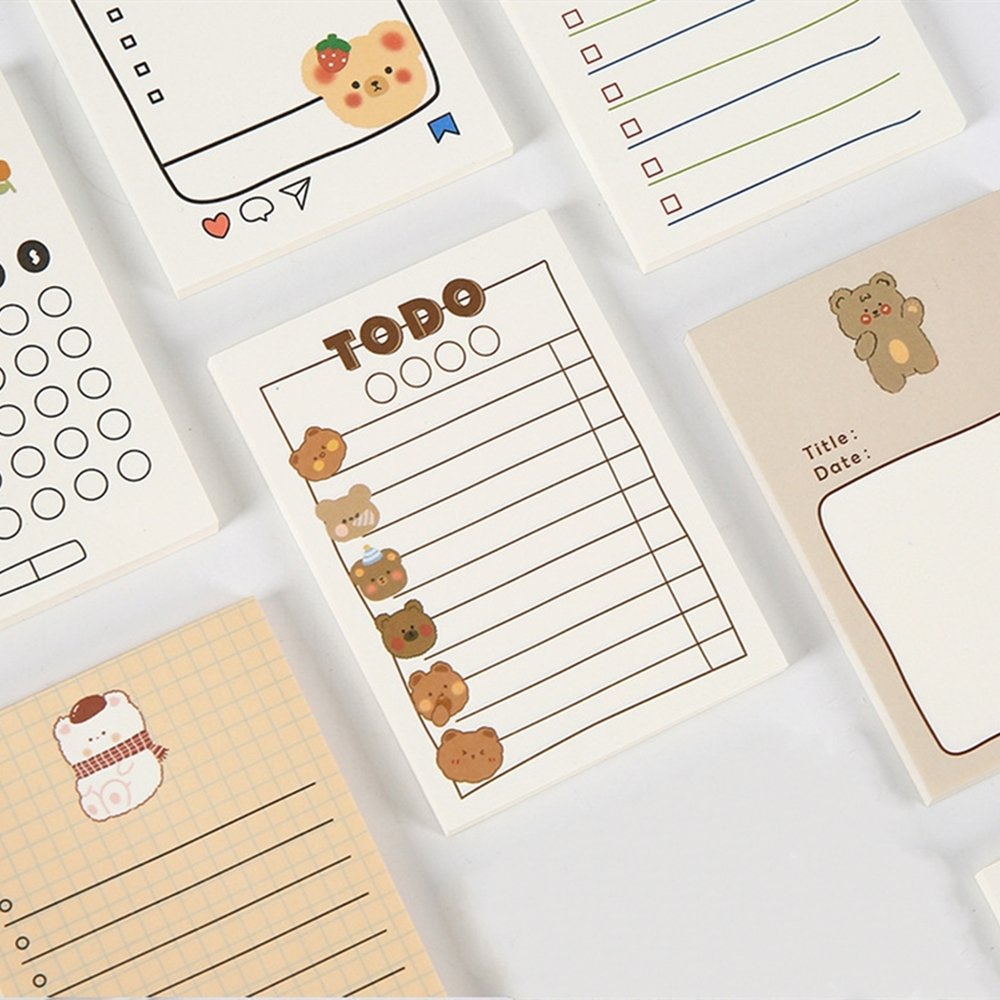 50 Sheets Note Pads NON-Sticky Memo Pads Small Paper Lined Notepad Single-Side Printed for Writing School Work Office Supplies