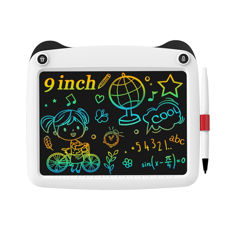 Panda 9inch writing and drawing board colorful educational tablet reusable lcd for kids