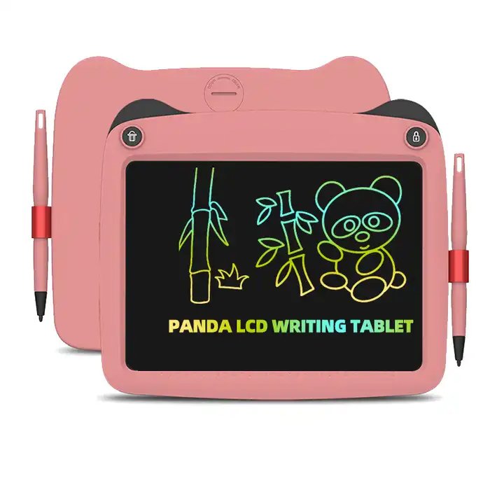 Panda 9inch writing and drawing board colorful educational tablet reusable lcd for kids