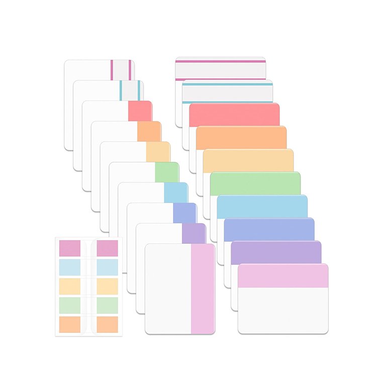 factory Custom colored waterproof Bible Journaling Supplies transparent Bible sticky tabs Bible Index Tabs for notebook office