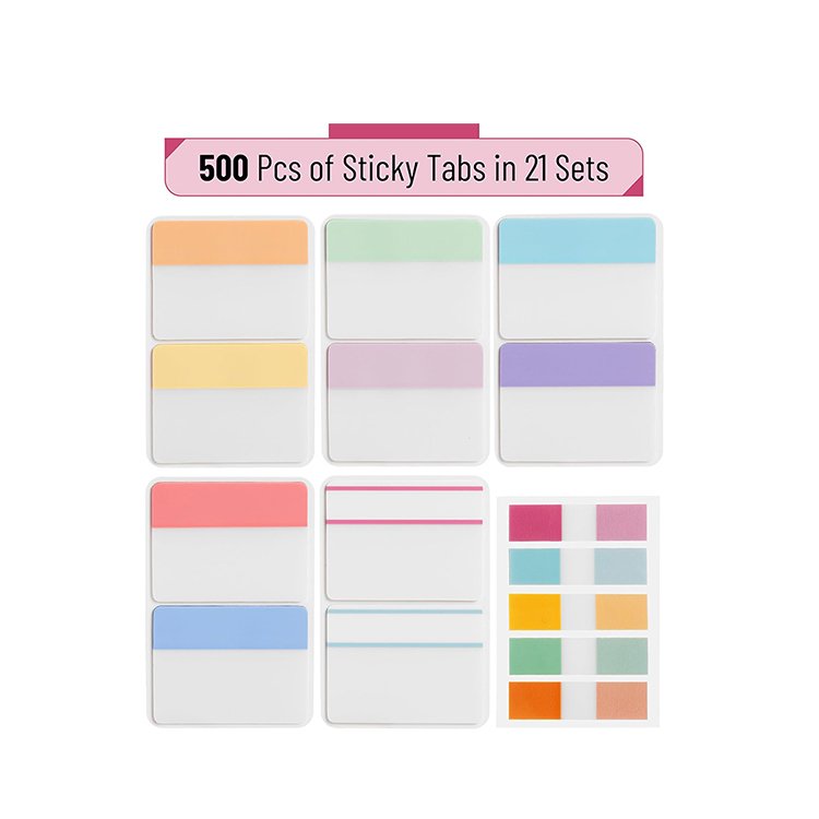 factory Custom colored waterproof Bible Journaling Supplies transparent Bible sticky tabs Bible Index Tabs for notebook office