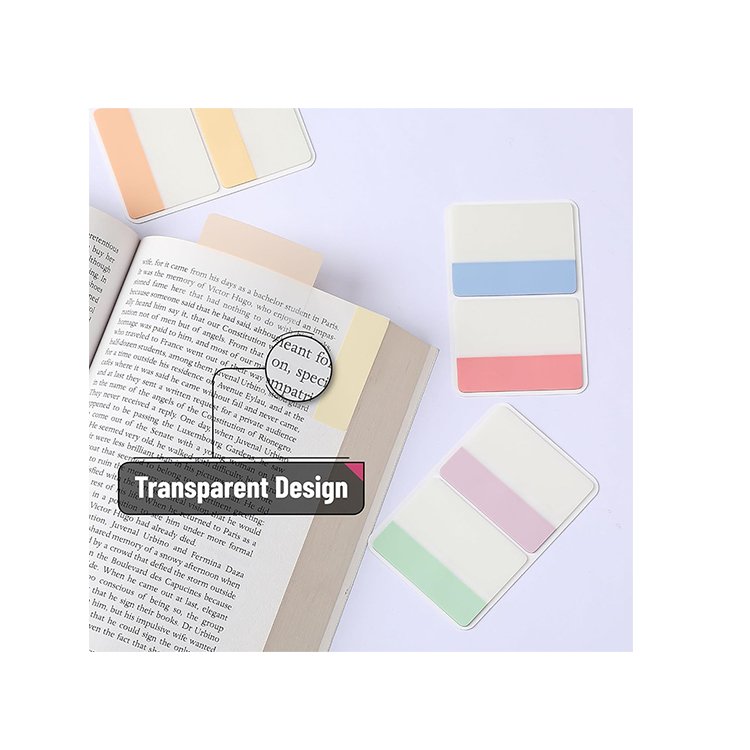 factory Custom colored waterproof Bible Journaling Supplies transparent Bible sticky tabs Bible Index Tabs for notebook office