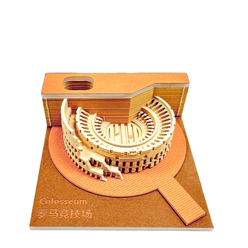 Well-Designed Memo Sticky Notes Hot-Selling Exquisite Roman Colosseum 3D Paper Carved Note