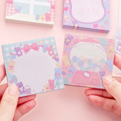 Custom Print High Quality Cute Shape Stationery Sticky Note Manufacturer Square Memopad for Writing Tasks