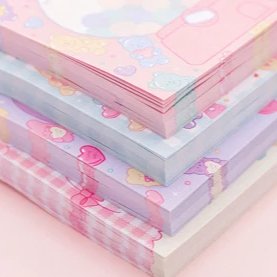 Custom Print High Quality Cute Shape Stationery Sticky Note Manufacturer Square Memopad for Writing Tasks