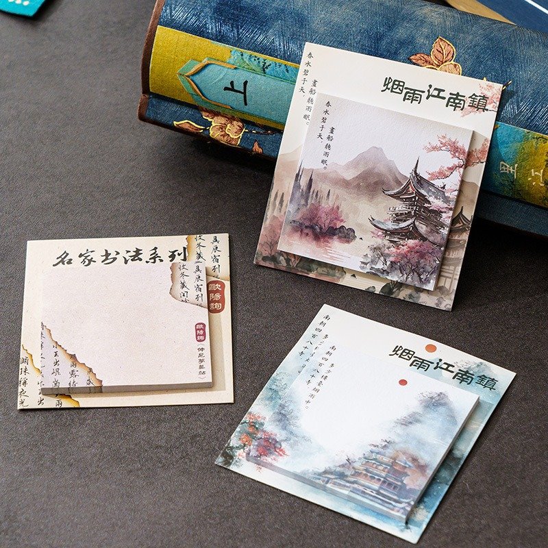 Custom Chinese style Posted it notes, advanced sticky notes N times affixed to children's stationery Bible reading mark