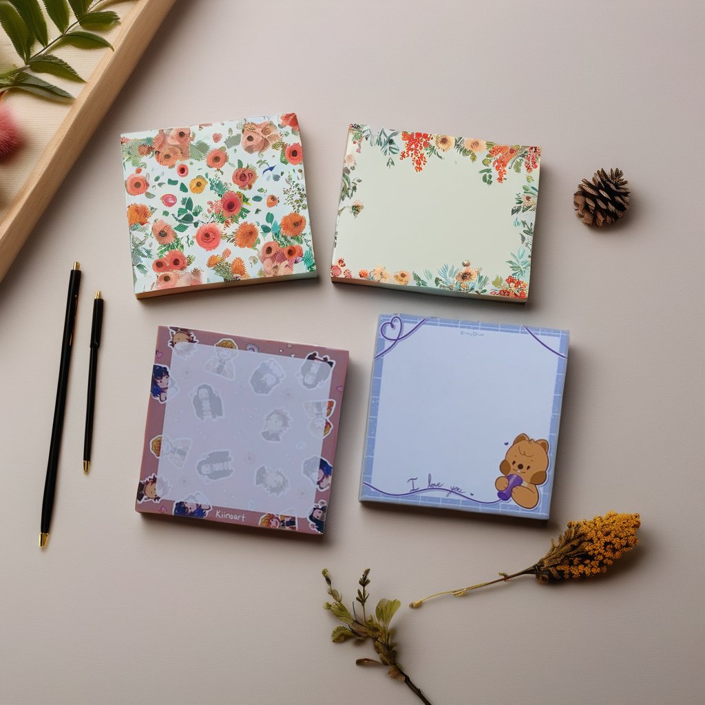 Factory Price Custom Promotional Small Tear Off Stationary Printed Planner Mini Memo Notepads Sticky Notes With Logo Lines Set