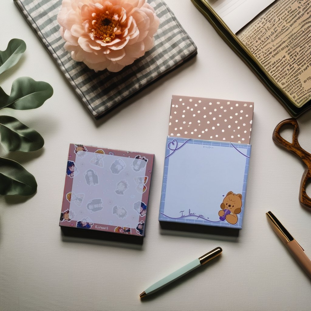 Factory Price Custom Promotional Small Tear Off Stationary Printed Planner Mini Memo Notepads Sticky Notes With Logo Lines Set
