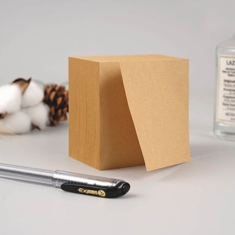 Wholesale custom size kraft strong adhesive paper cube memo pad stationary accessories sticky notes 3x3 craft manufacturer