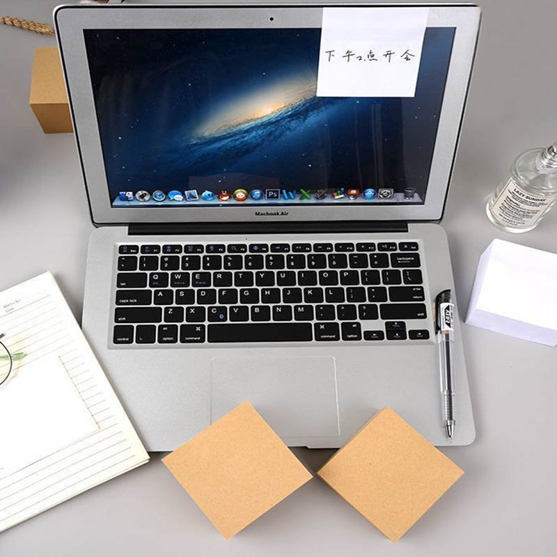Wholesale custom size kraft strong adhesive paper cube memo pad stationary accessories sticky notes 3x3 craft manufacturer