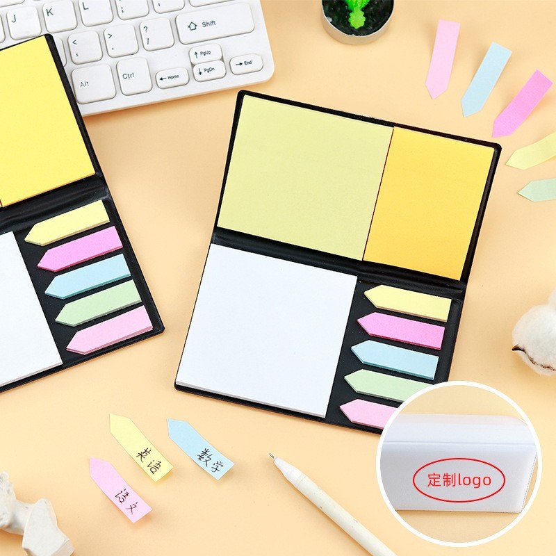 Custom Logo Cheap Printed Colored Pocket Memo Pad Office Sticky Notes Book Notepad