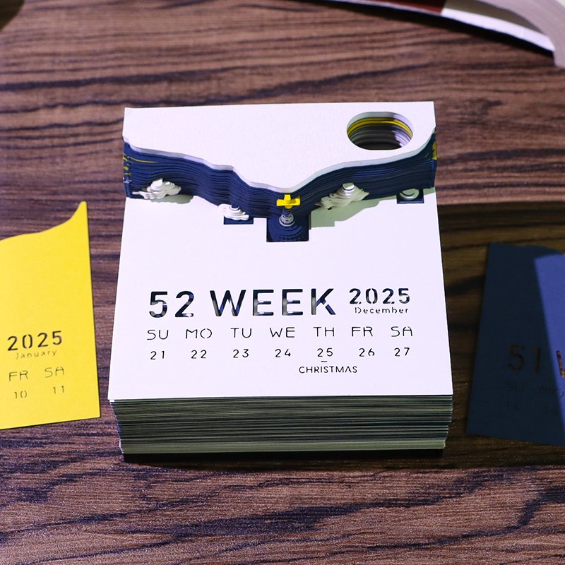 2025 New Design Creative Calendar Office Custom Pen Holder Desk Stationery Memo Pad St Paul'S Cathedral 3D Model Table Calendar