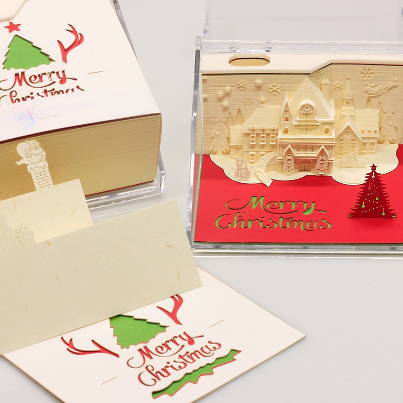 Christmas gift Merry Christmas cultural creativity 3D sticky notes memo pad custom