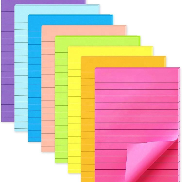 Processing Office Home School Meeting Lined Sticky Notes Post Pastel Color Custom Self Sticky Notes Pads