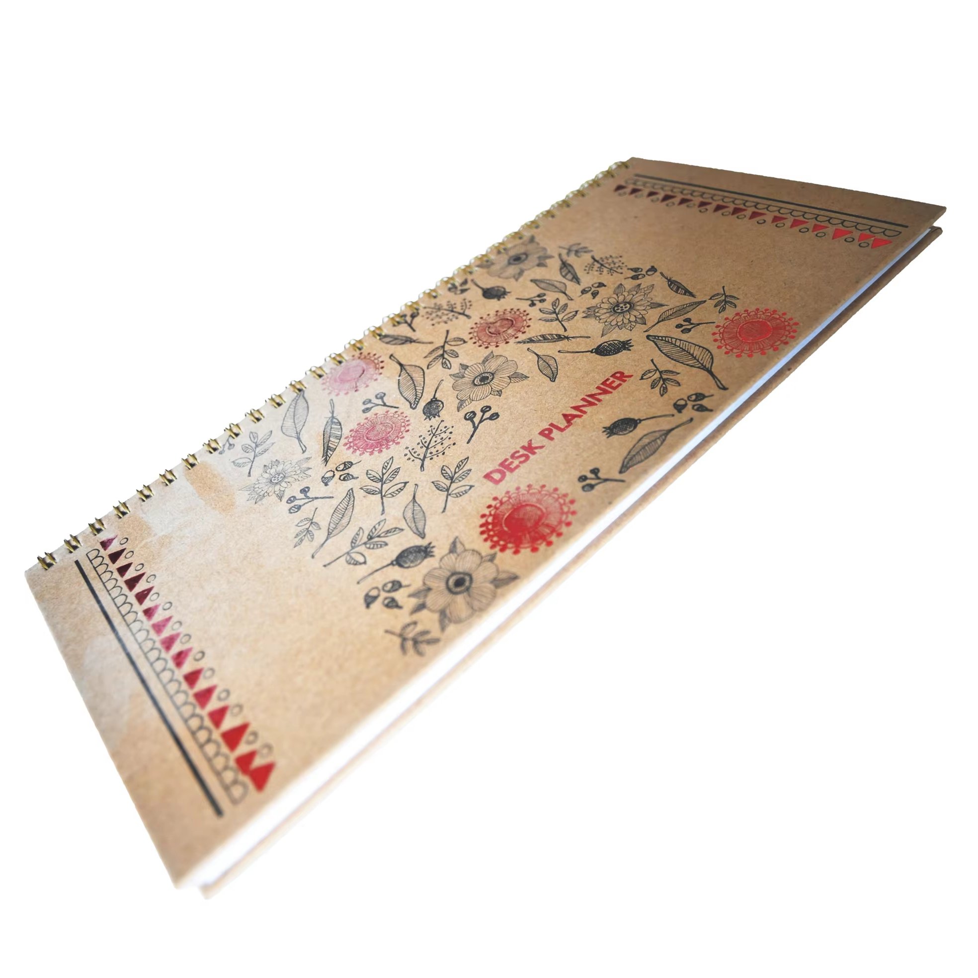 Floral Motifs Rectangular Agenda Book Desk planner for Office School