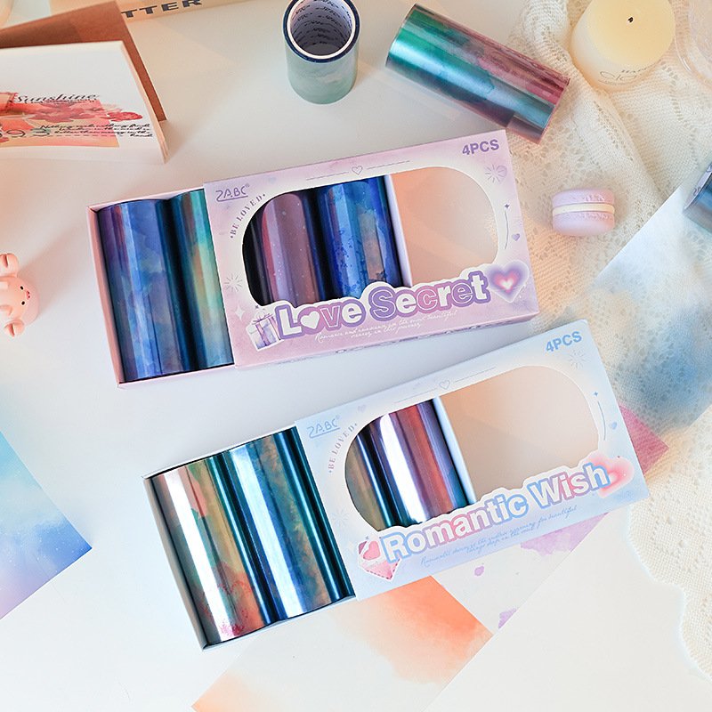 PET Boxed Tape scrapbook paper pack Dreamland Heart Color Basis Priming Stickers 2 scrapbook paper scrapbooking supplies