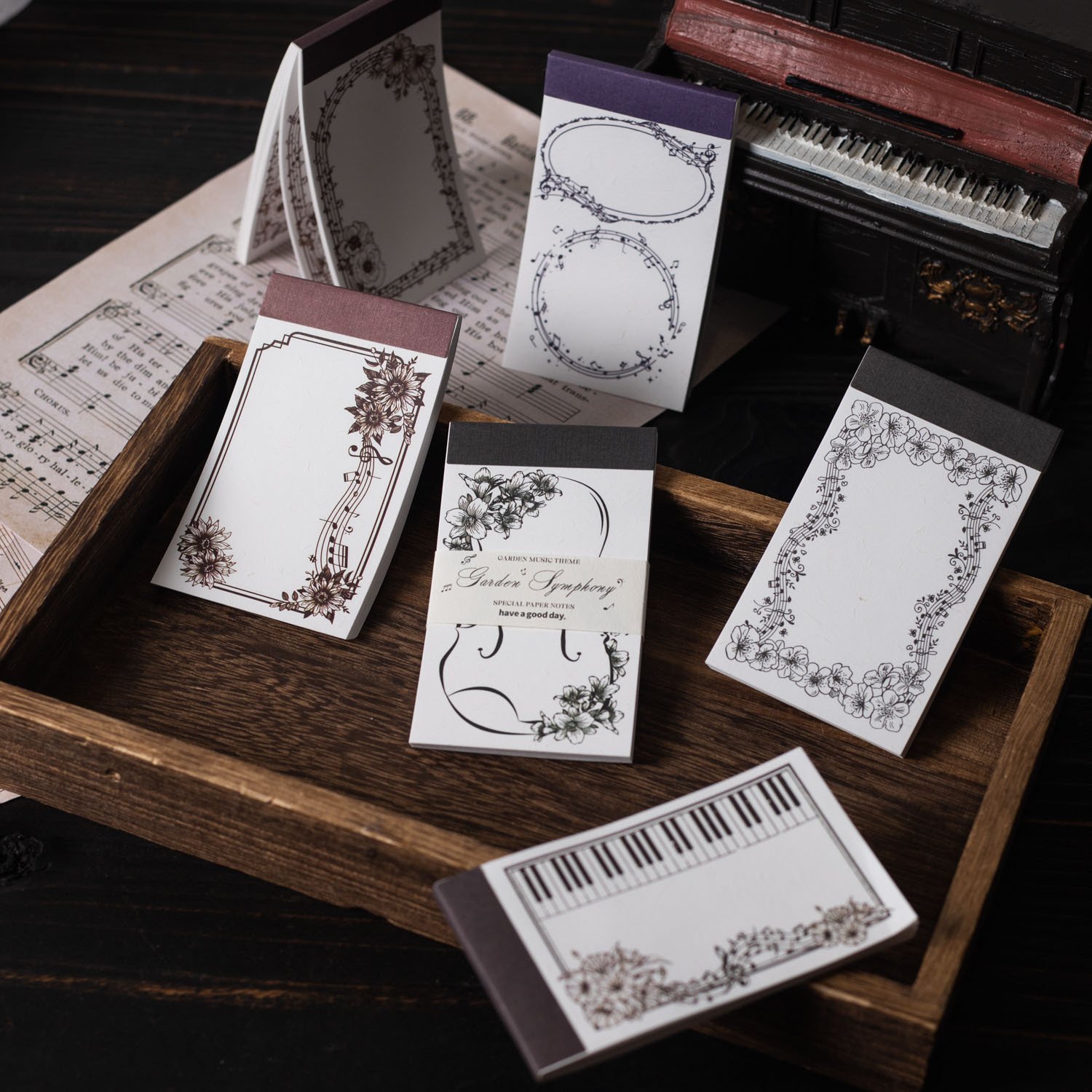 30 sheets/pack Notebook Garden Symphony Series Floral Texture Handbook Material