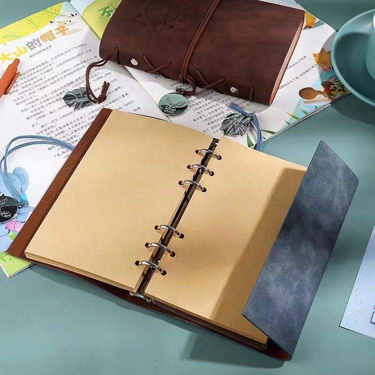 New Material Customizable Style Custom Luxury PU Leather Binder Clip Planner Notebooks Journal Notebook