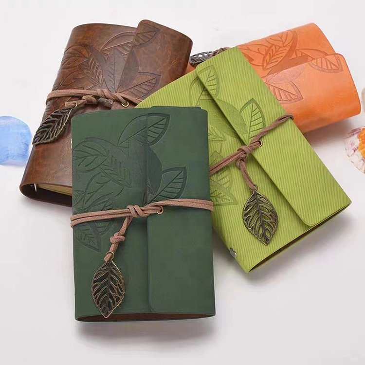 New Material Customizable Style Custom Luxury PU Leather Binder Clip Planner Notebooks Journal Notebook